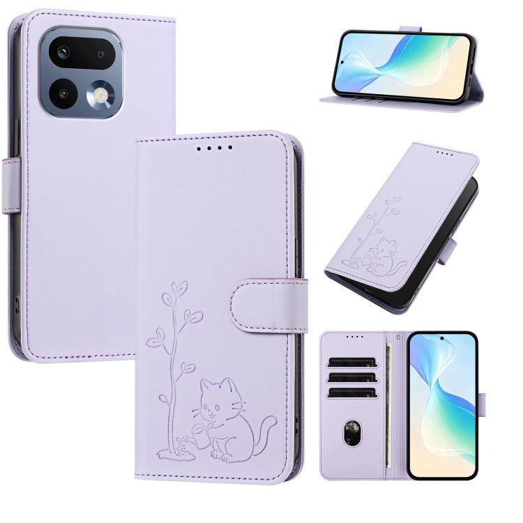 YX0014 Cat Watering Tree Buckle Vegan Leather Phone Case with Lanyard, For Realme P4 Power 5G, For Realme Note 80 4G, For Realme  Neo8 5G, For Realme  16 5G, For Realme 16 Pro+ 5G, For Realme  16 Pro 5G, For Realme GT 8 Pro Global, For Realme C85 5G   ...
