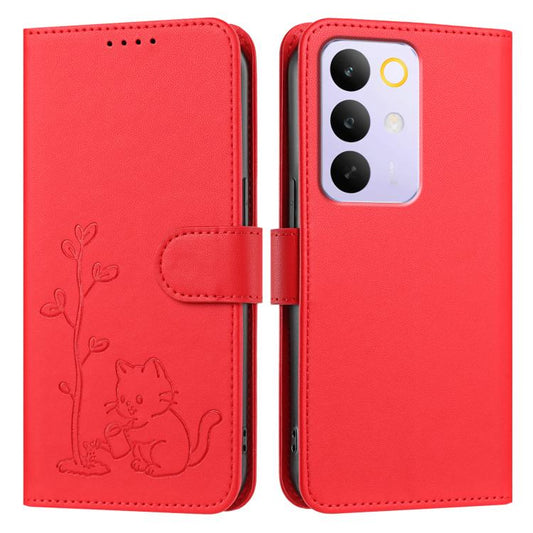 YX0014 Cat Watering Tree Buckle Vegan Leather Phone Case with Lanyard, For Realme C85 5G, For Realme C85 Pro 4G, For Realme P4 Pro 5G, For Realme P4 5G, For Realme 15T 5G, For Realme C71 India, For Realme 15 / 15 Pro 5G, For Realme C71 4G              ...