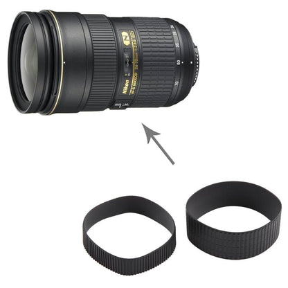 Camera Lens Zoom Focus Ring Grip Set, For Nikon AF-S Nikkor 24-70mm f / 2.8G ED