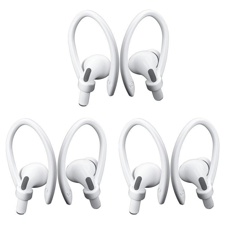 XDcase 3 Pairs Soft Rubber Anti-slip Sports Ear Hooks, For AirPods / Galaxy Buds