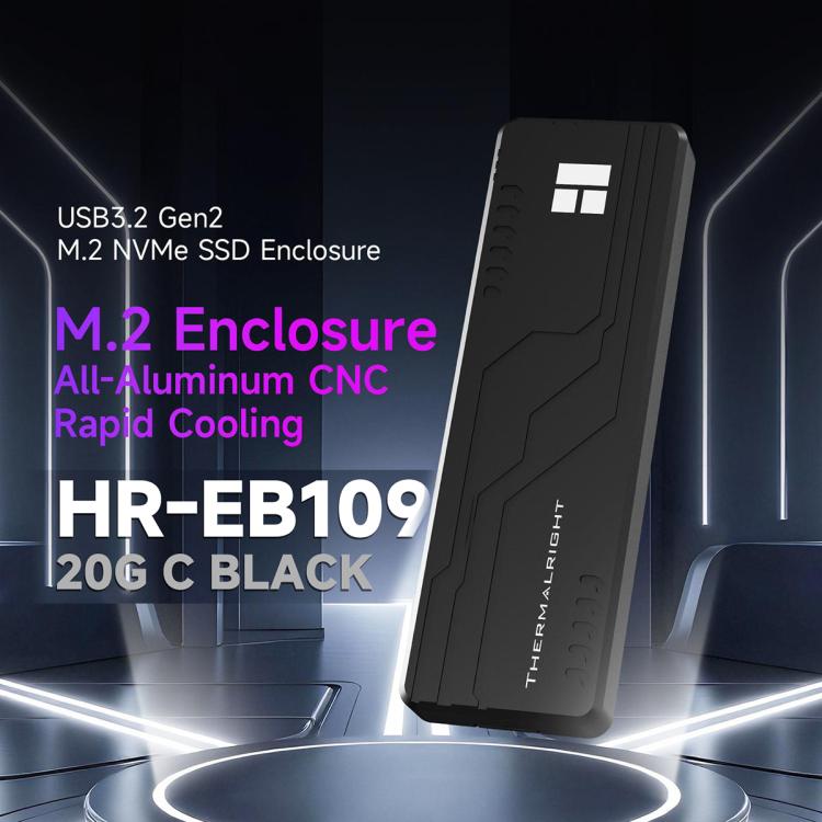 THERMALRIGHT HR-EB109 20Gbps M.2 NVMe SSD Enclosure with Type-C to Type-C Cable, EB109-20G C-C Cable