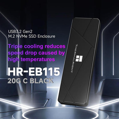 THERMALRIGHT HR-EB115 20Gbps M.2 NVMe SSD Enclosure with Type-C to Type-C Cable, EB115-20G C-C Cable