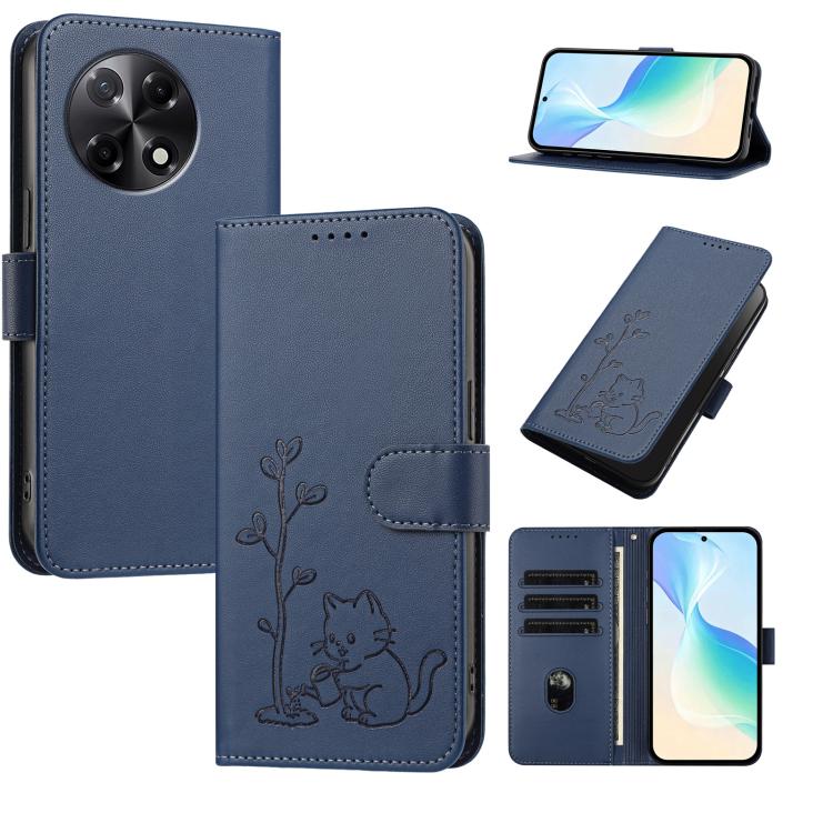 YX0014 Cat Watering Tree Buckle Vegan Leather Phone Case with Lanyard, For Tecno Pova Curve, For Tecno Camon 40 Pro, For Tecno Camon 40 Premier, For Tecno Camon 40, For Tecno Camon 40 Pro 5G, For Tecno Spark 30C 5G, For Tecno Camon 30S                 ...