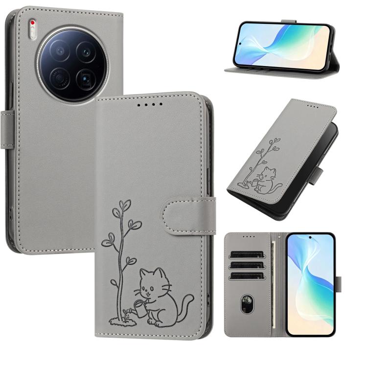 YX0014 Cat Watering Tree Buckle Vegan Leather Phone Case with Lanyard, For Tecno Pova Curve, For Tecno Camon 40 Pro, For Tecno Camon 40 Premier, For Tecno Camon 40, For Tecno Camon 40 Pro 5G, For Tecno Spark 30C 5G, For Tecno Camon 30S                 ...