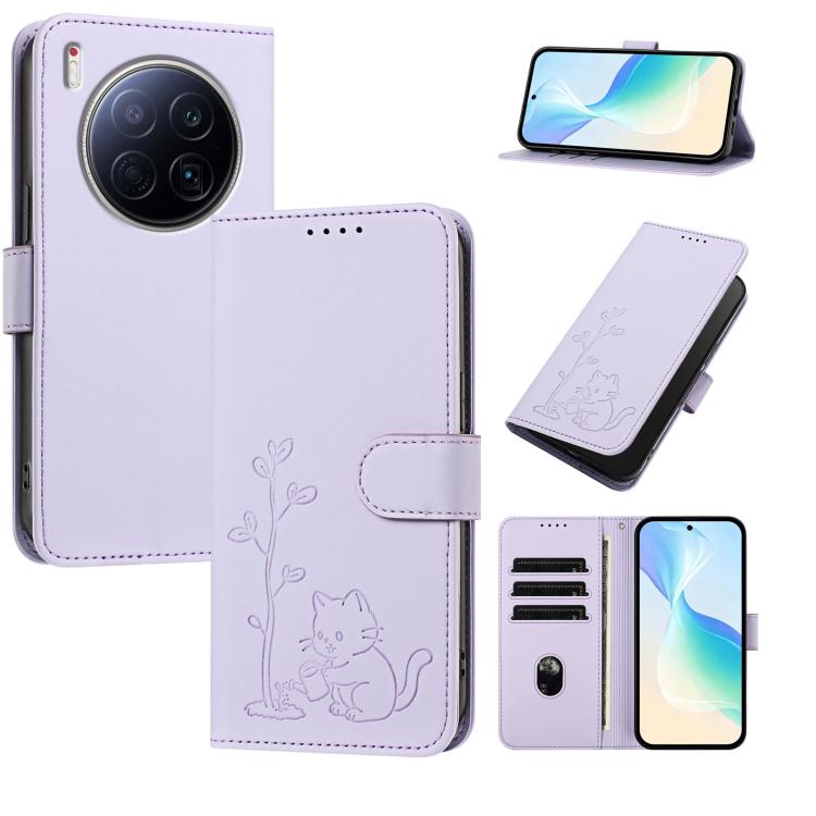 YX0014 Cat Watering Tree Buckle Vegan Leather Phone Case with Lanyard, For Tecno Pova Curve, For Tecno Camon 40 Pro, For Tecno Camon 40 Premier, For Tecno Camon 40, For Tecno Camon 40 Pro 5G, For Tecno Spark 30C 5G, For Tecno Camon 30S                 ...