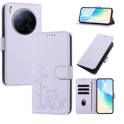 YX0014 Cat Watering Tree Buckle Vegan Leather Phone Case with Lanyard, For Tecno Pova Curve, For Tecno Camon 40 Pro, For Tecno Camon 40 Premier, For Tecno Camon 40, For Tecno Camon 40 Pro 5G, For Tecno Spark 30C 5G, For Tecno Camon 30S                 ...