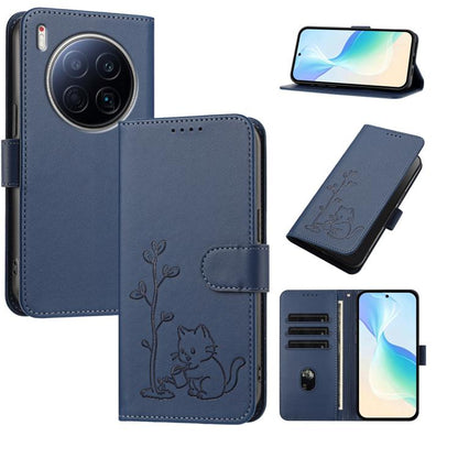 YX0014 Cat Watering Tree Buckle Vegan Leather Phone Case with Lanyard, For Tecno Pova Curve, For Tecno Camon 40 Pro, For Tecno Camon 40 Premier, For Tecno Camon 40, For Tecno Camon 40 Pro 5G, For Tecno Spark 30C 5G, For Tecno Camon 30S                 ...