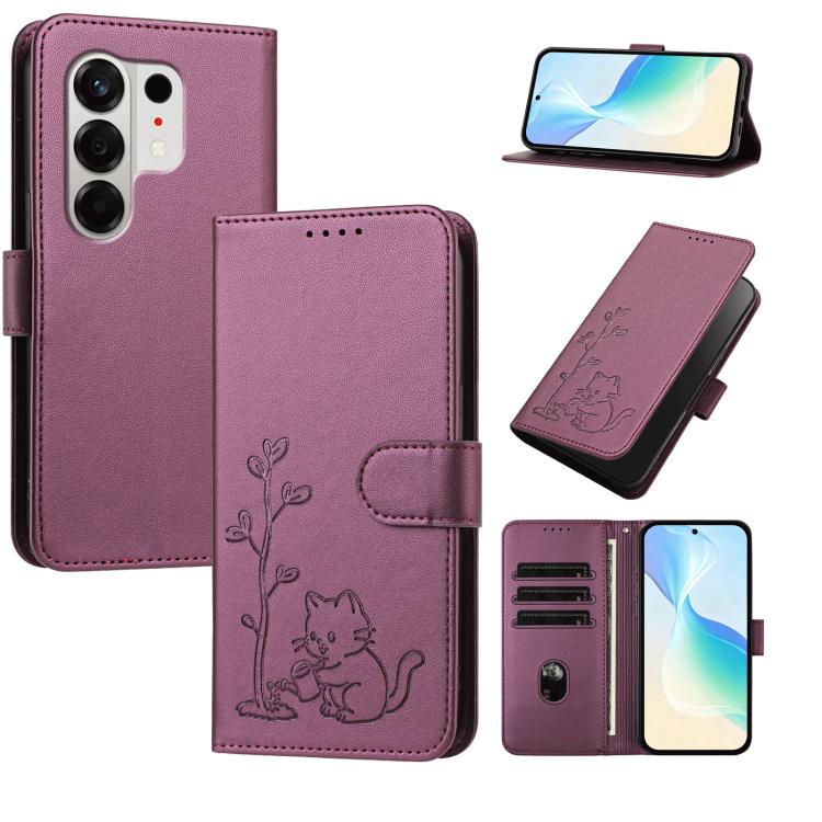YX0014 Cat Watering Tree Buckle Vegan Leather Phone Case with Lanyard, For Tecno Spark 50 5G, For Tecno Pova Curve 2 5G, For Tecno Spark 50 4G, For Tecno Camon 50 Pro 4G, For Tecno Camon 50 4G, For Tecno Spark Go 3, For Tecno Pova Slim 5G              ...