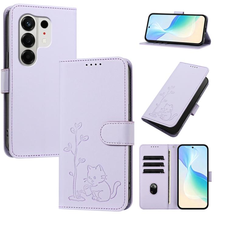 YX0014 Cat Watering Tree Buckle Vegan Leather Phone Case with Lanyard, For Tecno Spark 50 5G, For Tecno Pova Curve 2 5G, For Tecno Spark 50 4G, For Tecno Camon 50 Pro 4G, For Tecno Camon 50 4G, For Tecno Spark Go 3, For Tecno Pova Slim 5G              ...