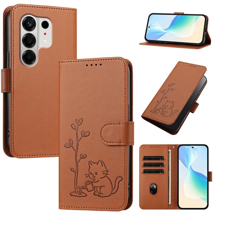 YX0014 Cat Watering Tree Buckle Vegan Leather Phone Case with Lanyard, For Tecno Spark 50 5G, For Tecno Pova Curve 2 5G, For Tecno Spark 50 4G, For Tecno Camon 50 Pro 4G, For Tecno Camon 50 4G, For Tecno Spark Go 3, For Tecno Pova Slim 5G              ...