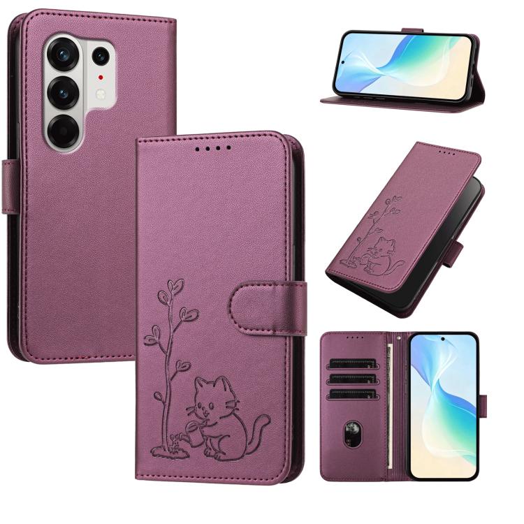 YX0014 Cat Watering Tree Buckle Vegan Leather Phone Case with Lanyard, For Tecno Spark 50 5G, For Tecno Pova Curve 2 5G, For Tecno Spark 50 4G, For Tecno Camon 50 Pro 4G, For Tecno Camon 50 4G, For Tecno Spark Go 3, For Tecno Pova Slim 5G              ...