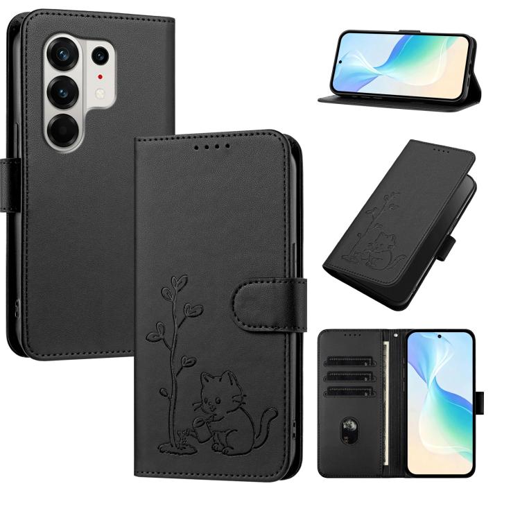 YX0014 Cat Watering Tree Buckle Vegan Leather Phone Case with Lanyard, For Tecno Spark 50 5G, For Tecno Pova Curve 2 5G, For Tecno Spark 50 4G, For Tecno Camon 50 Pro 4G, For Tecno Camon 50 4G, For Tecno Spark Go 3, For Tecno Pova Slim 5G              ...