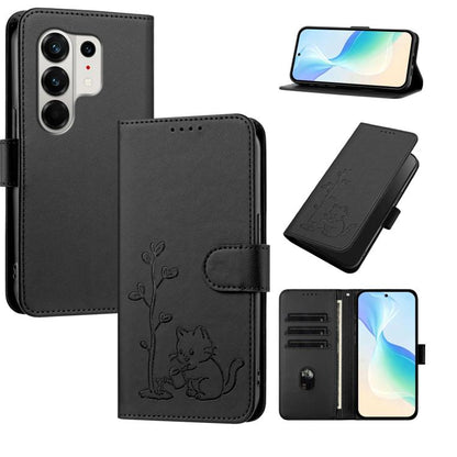 YX0014 Cat Watering Tree Buckle Vegan Leather Phone Case with Lanyard, For Tecno Spark 50 5G, For Tecno Pova Curve 2 5G, For Tecno Spark 50 4G, For Tecno Camon 50 Pro 4G, For Tecno Camon 50 4G, For Tecno Spark Go 3, For Tecno Pova Slim 5G              ...