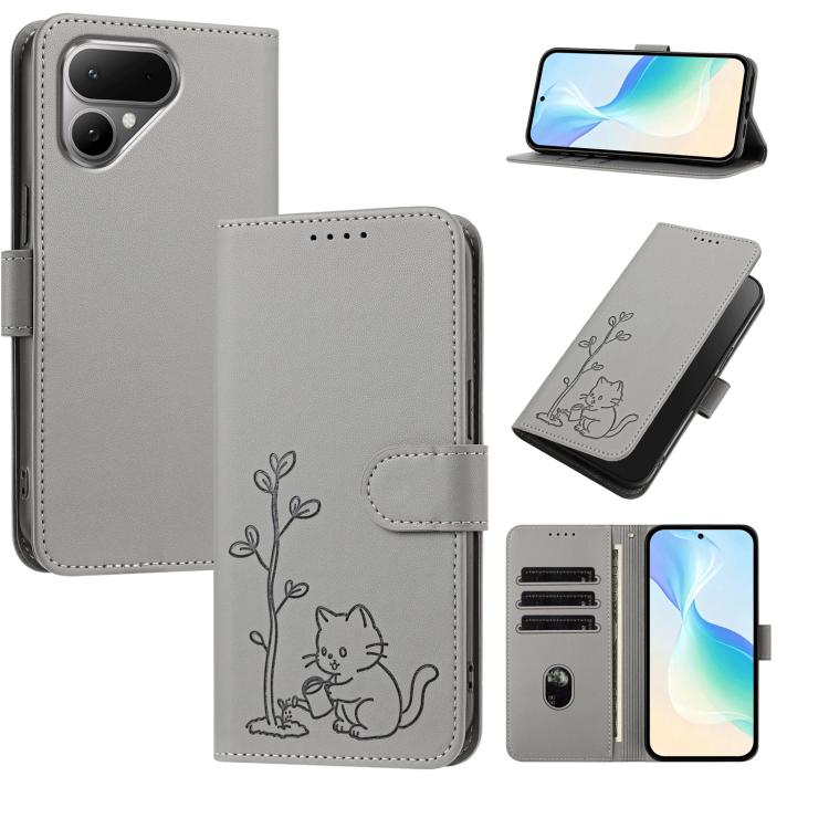 YX0014 Cat Watering Tree Buckle Vegan Leather Phone Case with Lanyard, For Tecno Spark 50 5G, For Tecno Pova Curve 2 5G, For Tecno Spark 50 4G, For Tecno Camon 50 Pro 4G, For Tecno Camon 50 4G, For Tecno Spark Go 3, For Tecno Pova Slim 5G              ...
