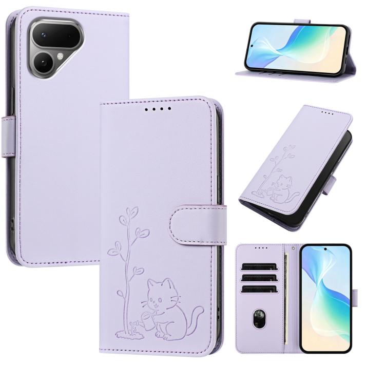 YX0014 Cat Watering Tree Buckle Vegan Leather Phone Case with Lanyard, For Tecno Spark 50 5G, For Tecno Pova Curve 2 5G, For Tecno Spark 50 4G, For Tecno Camon 50 Pro 4G, For Tecno Camon 50 4G, For Tecno Spark Go 3, For Tecno Pova Slim 5G              ...