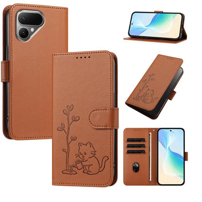 YX0014 Cat Watering Tree Buckle Vegan Leather Phone Case with Lanyard, For Tecno Spark 50 5G, For Tecno Pova Curve 2 5G, For Tecno Spark 50 4G, For Tecno Camon 50 Pro 4G, For Tecno Camon 50 4G, For Tecno Spark Go 3, For Tecno Pova Slim 5G              ...