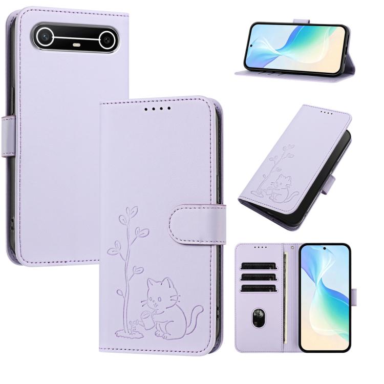 YX0014 Cat Watering Tree Buckle Vegan Leather Phone Case with Lanyard, For Tecno Spark 50 5G, For Tecno Pova Curve 2 5G, For Tecno Spark 50 4G, For Tecno Camon 50 Pro 4G, For Tecno Camon 50 4G, For Tecno Spark Go 3, For Tecno Pova Slim 5G              ...