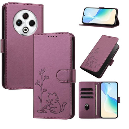 YX0014 Cat Watering Tree Buckle Vegan Leather Phone Case with Lanyard, For Tecno Pova Curve, For Tecno Camon 40 Pro, For Tecno Camon 40 Premier, For Tecno Camon 40, For Tecno Camon 40 Pro 5G, For Tecno Spark 30C 5G, For Tecno Camon 30S                 ...