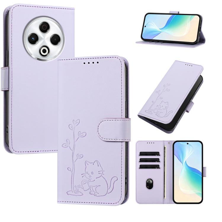 YX0014 Cat Watering Tree Buckle Vegan Leather Phone Case with Lanyard, For Tecno Pova Curve, For Tecno Camon 40 Pro, For Tecno Camon 40 Premier, For Tecno Camon 40, For Tecno Camon 40 Pro 5G, For Tecno Spark 30C 5G, For Tecno Camon 30S                 ...