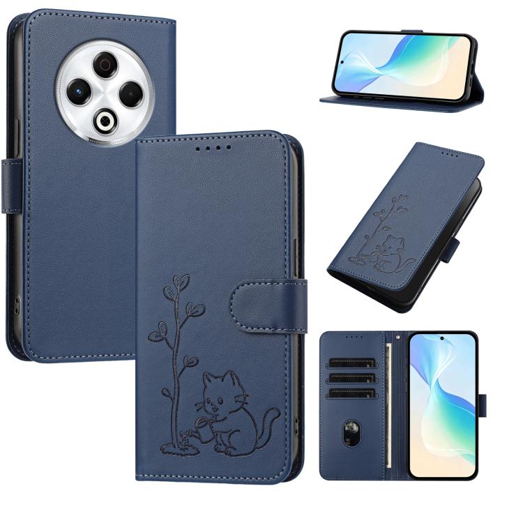 YX0014 Cat Watering Tree Buckle Vegan Leather Phone Case with Lanyard, For Tecno Pova Curve, For Tecno Camon 40 Pro, For Tecno Camon 40 Premier, For Tecno Camon 40, For Tecno Camon 40 Pro 5G, For Tecno Spark 30C 5G, For Tecno Camon 30S                 ...