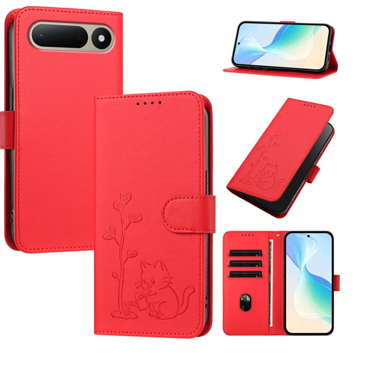 YX0014 Cat Watering Tree Buckle Vegan Leather Phone Case with Lanyard, For Tecno Spark 50 5G, For Tecno Pova Curve 2 5G, For Tecno Spark 50 4G, For Tecno Camon 50 Pro 4G, For Tecno Camon 50 4G, For Tecno Spark Go 3, For Tecno Pova Slim 5G              ...