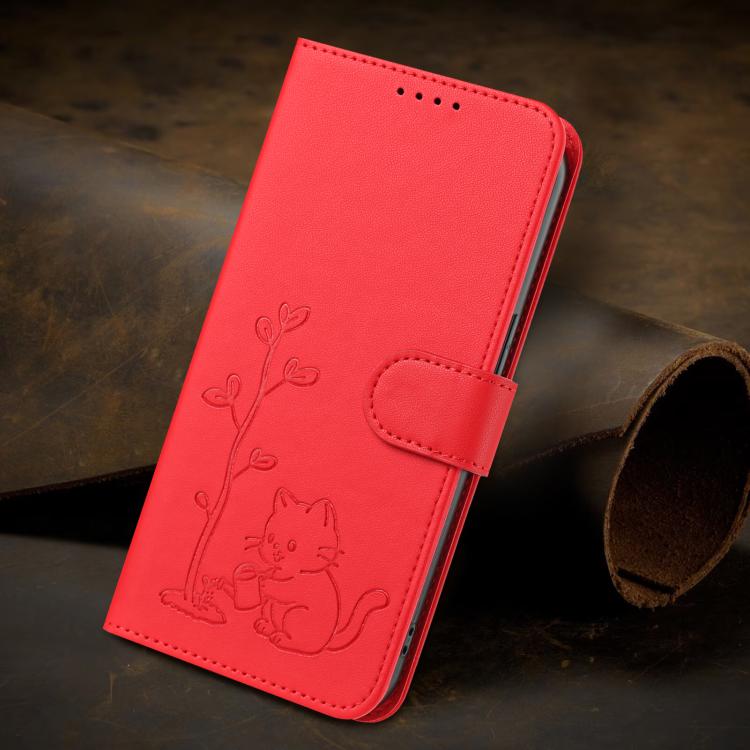 YX0014 Cat Watering Tree Buckle Vegan Leather Phone Case with Lanyard, For Tecno Spark 50 5G, For Tecno Pova Curve 2 5G, For Tecno Spark 50 4G, For Tecno Camon 50 Pro 4G, For Tecno Camon 50 4G, For Tecno Spark Go 3, For Tecno Pova Slim 5G              ...
