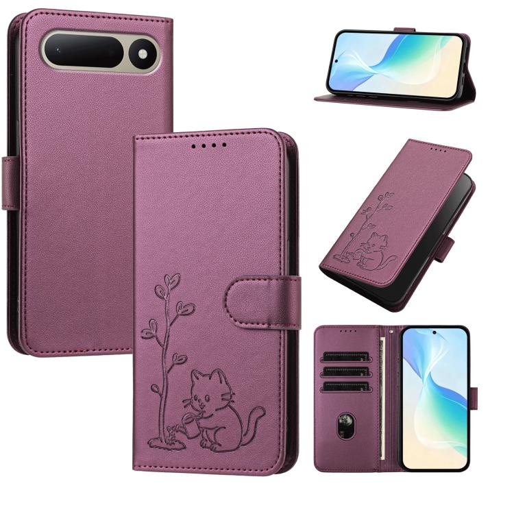YX0014 Cat Watering Tree Buckle Vegan Leather Phone Case with Lanyard, For Tecno Spark 50 5G, For Tecno Pova Curve 2 5G, For Tecno Spark 50 4G, For Tecno Camon 50 Pro 4G, For Tecno Camon 50 4G, For Tecno Spark Go 3, For Tecno Pova Slim 5G              ...