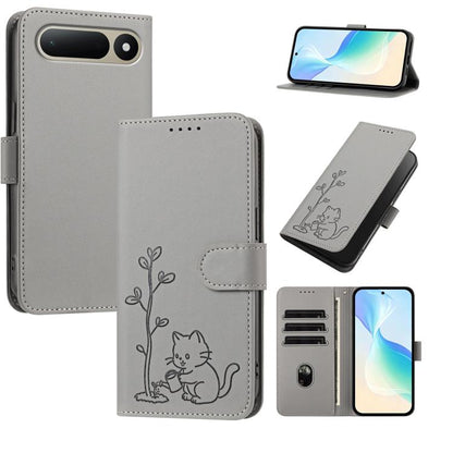 YX0014 Cat Watering Tree Buckle Vegan Leather Phone Case with Lanyard, For Tecno Spark 50 5G, For Tecno Pova Curve 2 5G, For Tecno Spark 50 4G, For Tecno Camon 50 Pro 4G, For Tecno Camon 50 4G, For Tecno Spark Go 3, For Tecno Pova Slim 5G              ...