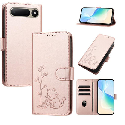 YX0014 Cat Watering Tree Buckle Vegan Leather Phone Case with Lanyard, For Tecno Spark 50 5G, For Tecno Pova Curve 2 5G, For Tecno Spark 50 4G, For Tecno Camon 50 Pro 4G, For Tecno Camon 50 4G, For Tecno Spark Go 3, For Tecno Pova Slim 5G              ...