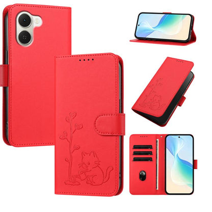 YX0014 Cat Watering Tree Buckle Vegan Leather Phone Case with Lanyard, For Tecno Spark 50 5G, For Tecno Pova Curve 2 5G, For Tecno Spark 50 4G, For Tecno Camon 50 Pro 4G, For Tecno Camon 50 4G, For Tecno Spark Go 3, For Tecno Pova Slim 5G              ...
