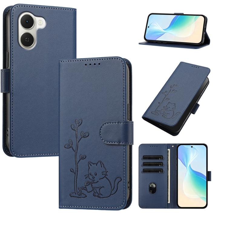 YX0014 Cat Watering Tree Buckle Vegan Leather Phone Case with Lanyard, For Tecno Spark 50 5G, For Tecno Pova Curve 2 5G, For Tecno Spark 50 4G, For Tecno Camon 50 Pro 4G, For Tecno Camon 50 4G, For Tecno Spark Go 3, For Tecno Pova Slim 5G              ...
