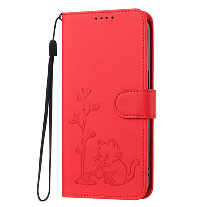 YX0014 Cat Watering Tree Buckle Vegan Leather Phone Case with Lanyard, For Tecno Spark Go 2025, For Tecno Pova 6 Neo 5G, For Tecno Spark 30C, For Tecno Pova 6 Neo, For Tecno Camon 30 Pro, For Tecno Pova 6 Pro, For Tecno Spark 20 Pro, For Tecno Spark 20...