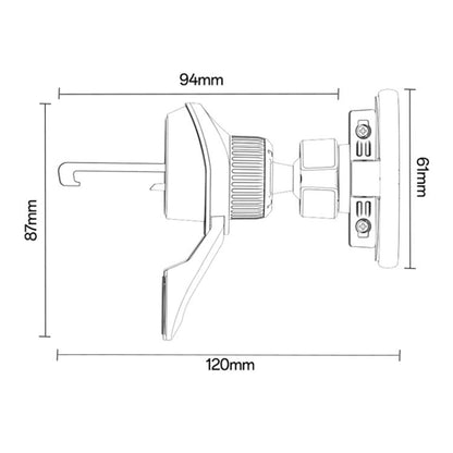 Yesido C253 360 Degrees Rotation 2 in 1 Clip and Magnetic Car Air Vent Phone Holder, C253