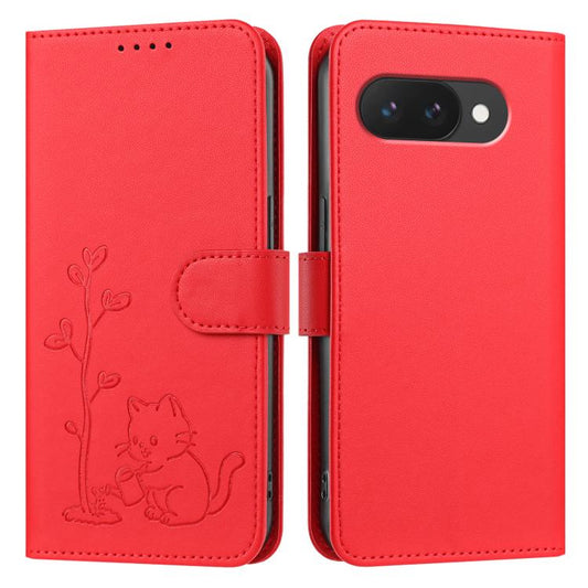 YX0014 Cat Watering Tree Buckle Vegan Leather Phone Case with Lanyard, For Google Pixel 10a, For Google Pixel 10 Pro XL / Pixel 9 Pro XL, For Google Pixel 10 / 10 Pro / 9 / 9 Pro, For Google Pixel 9a, For Google Pixel 8a, For Google Pixel 8 Pro        ...