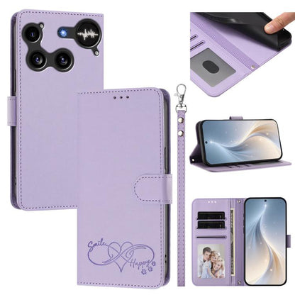 Happy Heart Pattern Magnetic Closure Vegan Leather Phone Case with Wrist Strap, For Nothing Phone 4a Pro, For Nothing Phone 4a, For Nothing Phone 3a Lite, For Nothing Phone 3, For Nothing CMF Phone 2 Pro, For Nothing Phone 3a, For Nothing Phone 3a Pro ...