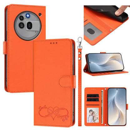 Happy Heart Pattern Magnetic Closure Vegan Leather Phone Case with Wrist Strap, For Nothing Phone 4a Pro, For Nothing Phone 4a, For Nothing Phone 3a Lite, For Nothing Phone 3, For Nothing CMF Phone 2 Pro, For Nothing Phone 3a, For Nothing Phone 3a Pro ...