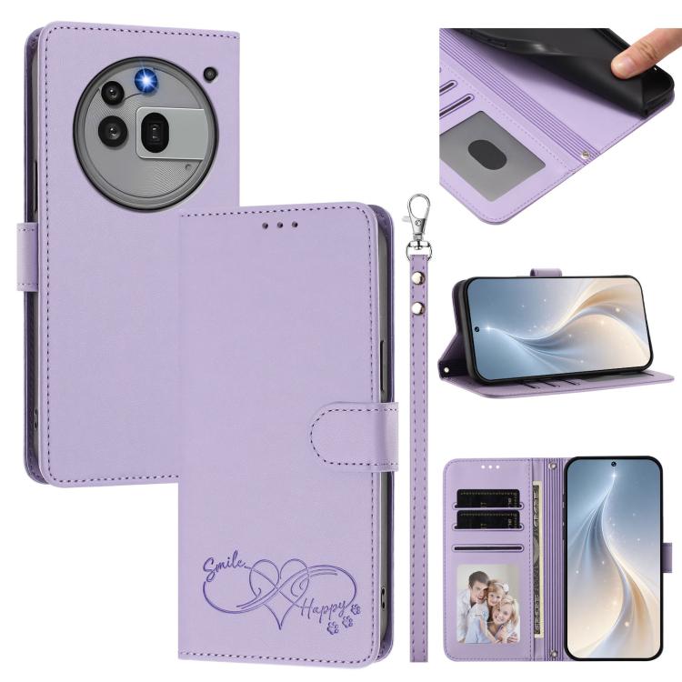 Happy Heart Pattern Magnetic Closure Vegan Leather Phone Case with Wrist Strap, For Nothing Phone 4a Pro, For Nothing Phone 4a, For Nothing Phone 3a Lite, For Nothing Phone 3, For Nothing CMF Phone 2 Pro, For Nothing Phone 3a, For Nothing Phone 3a Pro ...