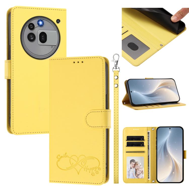 Happy Heart Pattern Magnetic Closure Vegan Leather Phone Case with Wrist Strap, For Nothing Phone 4a Pro, For Nothing Phone 4a, For Nothing Phone 3a Lite, For Nothing Phone 3, For Nothing CMF Phone 2 Pro, For Nothing Phone 3a, For Nothing Phone 3a Pro ...