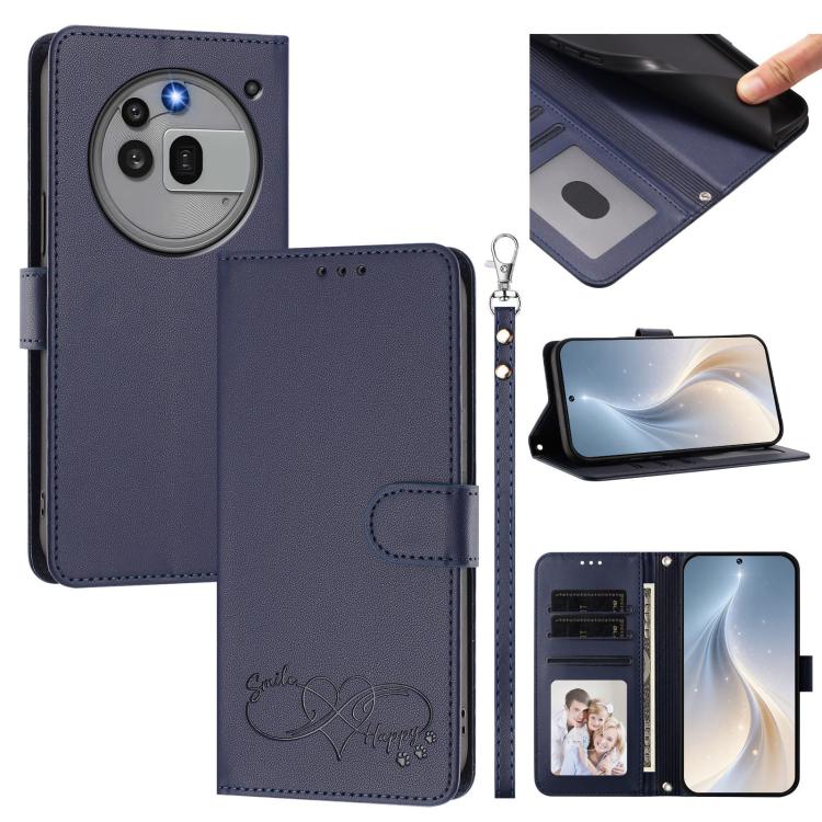 Happy Heart Pattern Magnetic Closure Vegan Leather Phone Case with Wrist Strap, For Nothing Phone 4a Pro, For Nothing Phone 4a, For Nothing Phone 3a Lite, For Nothing Phone 3, For Nothing CMF Phone 2 Pro, For Nothing Phone 3a, For Nothing Phone 3a Pro ...
