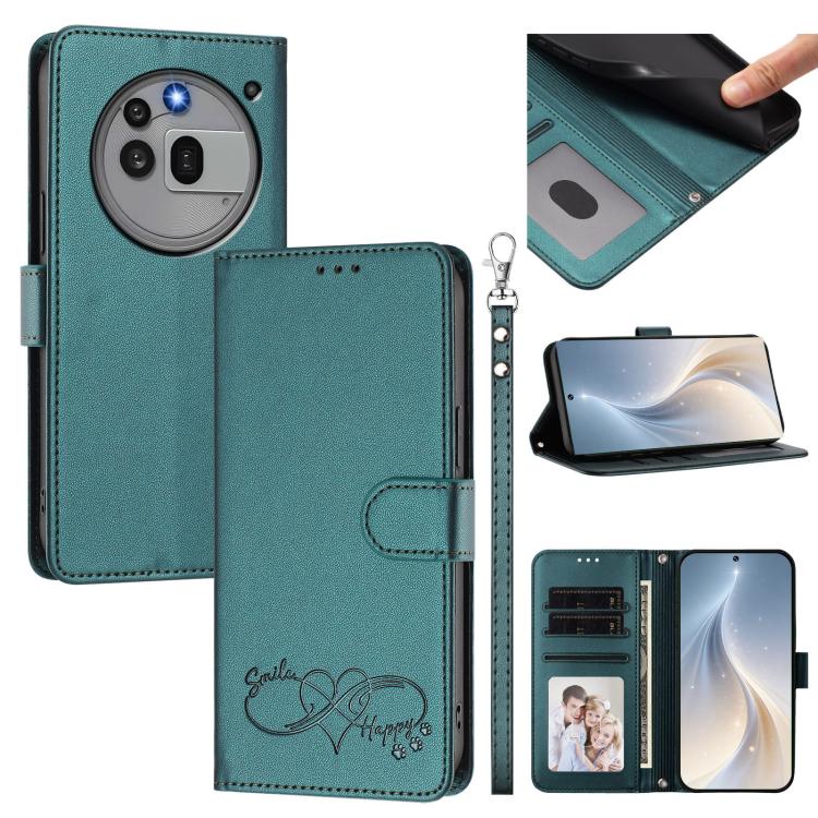 Happy Heart Pattern Magnetic Closure Vegan Leather Phone Case with Wrist Strap, For Nothing Phone 4a Pro, For Nothing Phone 4a, For Nothing Phone 3a Lite, For Nothing Phone 3, For Nothing CMF Phone 2 Pro, For Nothing Phone 3a, For Nothing Phone 3a Pro ...