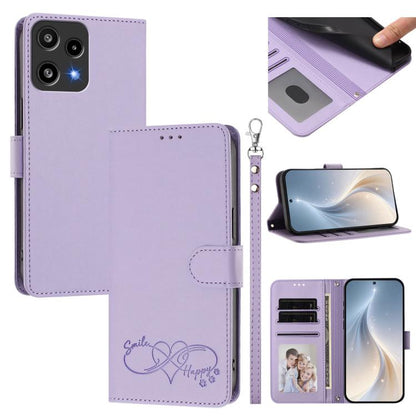 Happy Heart Pattern Magnetic Closure Vegan Leather Phone Case with Wrist Strap, For Nothing Phone 4a Pro, For Nothing Phone 4a, For Nothing Phone 3a Lite, For Nothing Phone 3, For Nothing CMF Phone 2 Pro, For Nothing Phone 3a, For Nothing Phone 3a Pro ...
