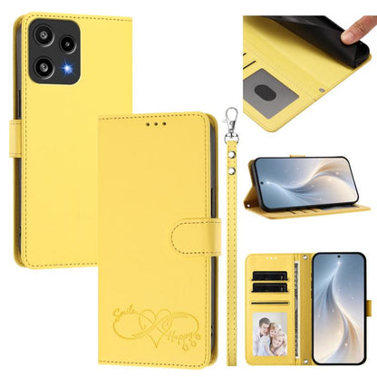 Happy Heart Pattern Magnetic Closure Vegan Leather Phone Case with Wrist Strap, For Nothing Phone 4a Pro, For Nothing Phone 4a, For Nothing Phone 3a Lite, For Nothing Phone 3, For Nothing CMF Phone 2 Pro, For Nothing Phone 3a, For Nothing Phone 3a Pro ...