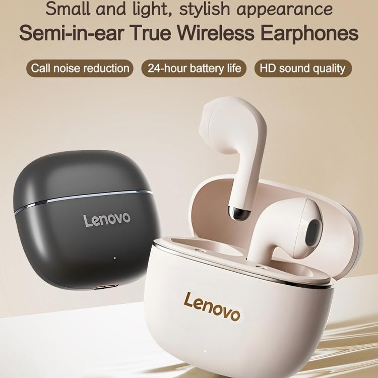 Lenovo TA120 TWS AI Noise Reduction Semi-in-ear Wireless Bluetooth Earphone, TA120