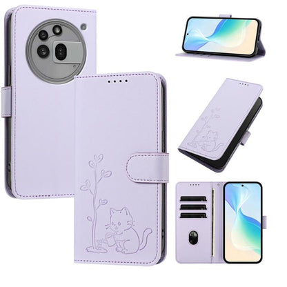 YX0014 Cat Watering Tree Buckle Vegan Leather Phone Case with Lanyard, For Nothing Phone 4a, For Nothing Phone 4a Pro, For Nothing CMF Phone 2 Pro, For Nothing Phone 3a, For Nothing Phone 3a Pro, For Nothing Phone 2a, For Nothing Phone 2