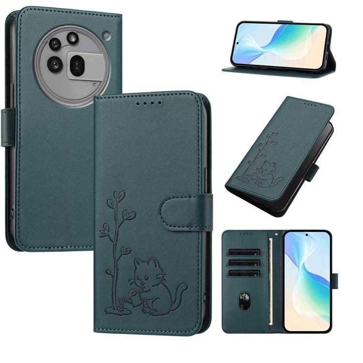 YX0014 Cat Watering Tree Buckle Vegan Leather Phone Case with Lanyard, For Nothing Phone 4a, For Nothing Phone 4a Pro, For Nothing CMF Phone 2 Pro, For Nothing Phone 3a, For Nothing Phone 3a Pro, For Nothing Phone 2a, For Nothing Phone 2