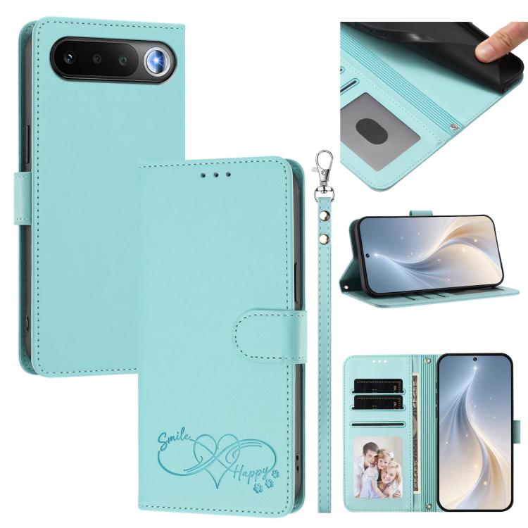 Happy Heart Pattern Magnetic Closure Vegan Leather Phone Case with Wrist Strap, For Realme 16T 5G Global, For Realme C85 5G Global / 15x 5G, For Realme P4 Power 5G, For Realme Note 80 4G Global, For Realme C83 5G India / C85 / 15x, For Realme 16 5G Glo...