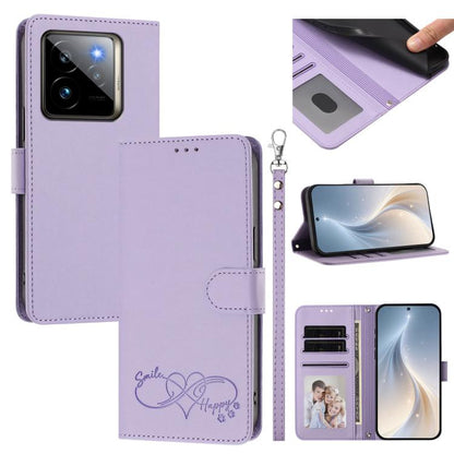 Happy Heart Pattern Magnetic Closure Vegan Leather Phone Case with Wrist Strap, For Realme 14 Pro+ 5G, For Realme 14 Pro+ 5G Global, For Realme 14 Pro 5G India, For Realme GT 7 Pro 5G / GT7 Pro Racing 5G, For Realme C63 5G Global                       ...