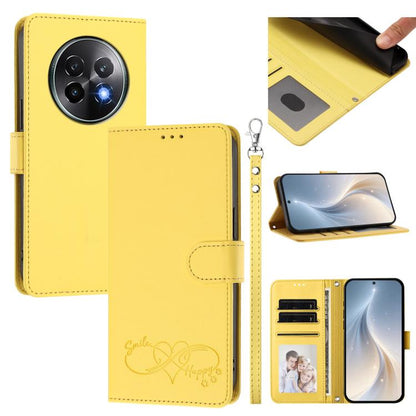 Happy Heart Pattern Magnetic Closure Vegan Leather Phone Case with Wrist Strap, For Realme 14 Pro+ 5G, For Realme 14 Pro+ 5G Global, For Realme 14 Pro 5G India, For Realme GT 7 Pro 5G / GT7 Pro Racing 5G, For Realme C63 5G Global                       ...