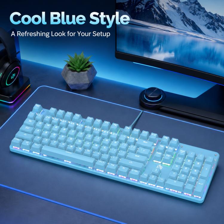 SHIPADOO HJK901-10 RGB Backlight Mechanical USB Wired Keyboard
