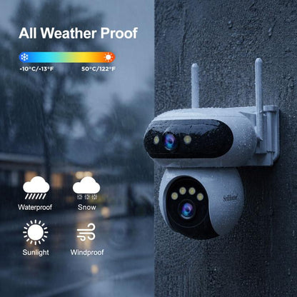 Srihome SH062 8MP Binocular Outdoor Auto-Tracking Wireless WiFi Security Camera, SH062